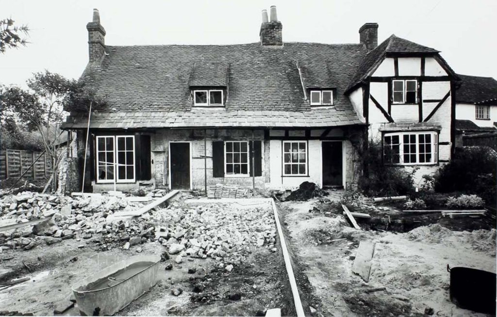 Nos 11&12 West Street during conservation c1960